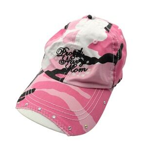 Women's Y2K Proud Navy Mom Pink Camp 90s Hat Embellished Gems Army USA